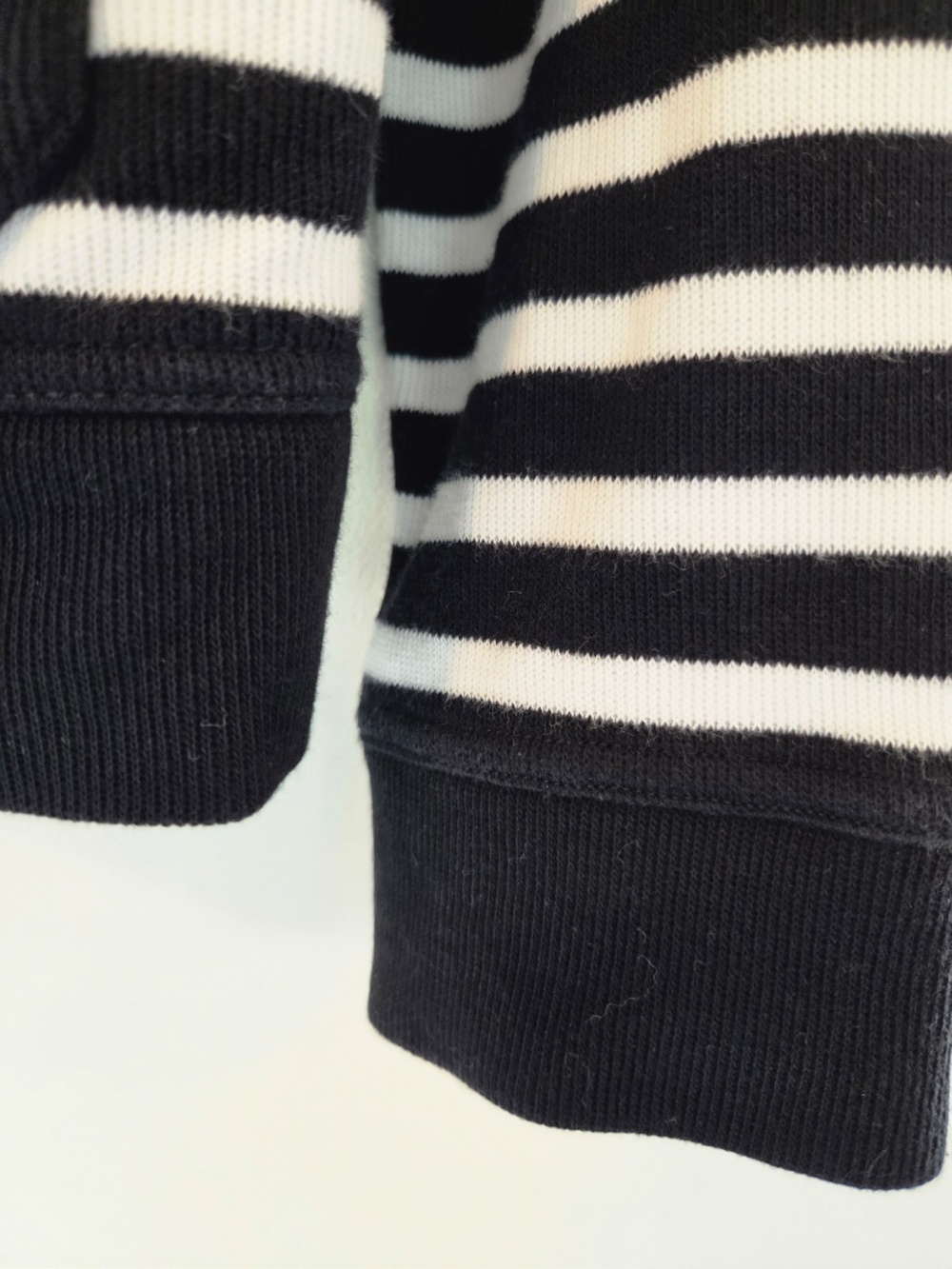 Lauren Ralph Lauren 100% cotton cardigan/sweater stripes M funnel neck preppy - Picture 5 of 7